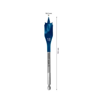   BOSCH EXPERT Plochý drevovŕtací vrták 18 x 152 mm 1/4" Hex Self Cut Speed