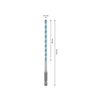   BOSCH EXPERT HEX-9 Multiconstruction vrták 5,0 x 90/150 mm s 1/4" držiakom bitov