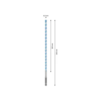   BOSCH EXPERT HEX-9 Multiconstruction vrták 6,0 x 200/250 mm s 1/4" držiakom bitov