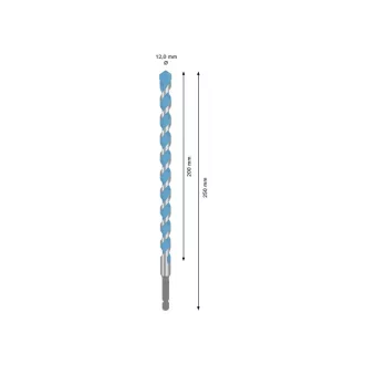   BOSCH EXPERT HEX-9 Multiconstruction vrták 12,0 x 200/250 mm s 1/4" držiakom bitov
