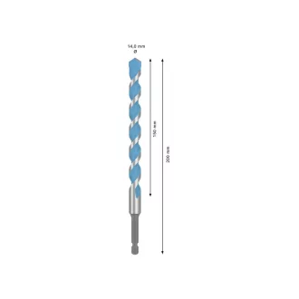   BOSCH EXPERT HEX-9 Multiconstruction vrták 14,0 x 150/200 mm s 1/4" držiakom bitov