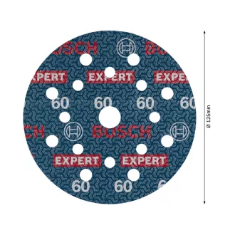   BOSCH EXPERT O780 Foil Tepovací brúsny disk 125 mm / P60 s keramickými zrnami (6 ks)