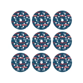   BOSCH EXPERT O780 Foil Súprava brúsnych kotúčov na suché brúsenie 9 dielna 125 mm keramické zrná