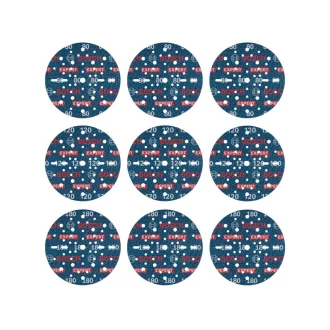   BOSCH EXPERT O780 Foil sada brúsnych kotúčov na suché zipsovanie, 9 dielna, 150 mm, s keramickými zrnami