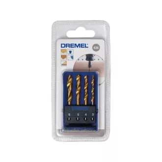   DREMEL Sada drevených vŕtacích tyčiek 4-dielna s titánovým povlakom (3-4-5-6 mm)