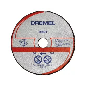 DREMEL DSM510 Rezný kotúč na kov 77 x 11,1 mm (3 ks)