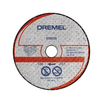   DREMEL DSM520 Rezný kotúč na kameň, 77 x 11,1 mm (2 kusy)