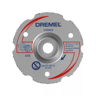   DREMEL DSM600 Rezný kotúč s karbídovými zrnami 77 x 11,1 mm