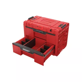  QBRICK SYSTEM PRIME Box na náradie s 2 zásuvkami Red Ultra HD