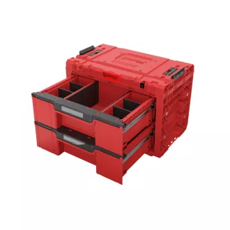   QBRICK SYSTEM PRIME Box na náradie s 2 zásuvkami Red Ultra HD