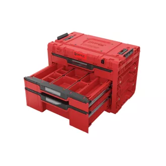   QBRICK SYSTEM PRIME Skrinka na náradie s 3 zásuvkami Red Ultra HD