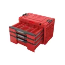 QBRICK SYSTEM PRIME Skrinka na náradie s 3 zásuvkami Red Ultra HD