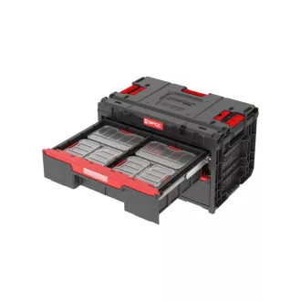   QBRICK SYSTEM ONE 2.0 Box na náradie s 2 zásuvkami a 10-dielnym organizérom
