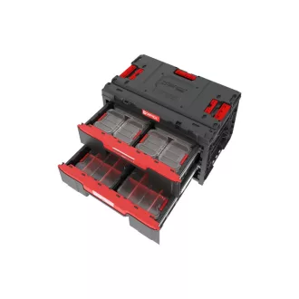   QBRICK SYSTEM ONE 2.0 Box na náradie s 2 zásuvkami a 10-dielnym organizérom