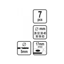 VOREL Sada kruhových rezačiek 7 dielov (26-63 mm)
