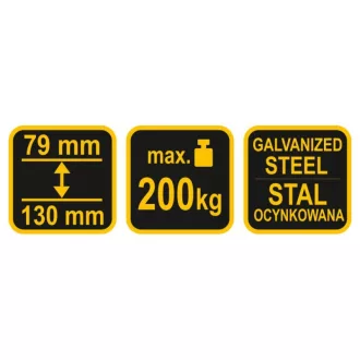 VOREL Pracovná lyžica nastaviteľná 790-1300 mm 200 kg