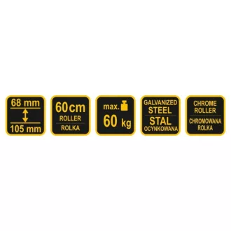   VOREL Valčekový nastaviteľný pracovný stojan 68-105 mm 60 kg
