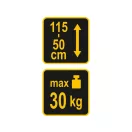 VOREL Teleskopická nosná tyč 500 - 1150 mm 30 kg