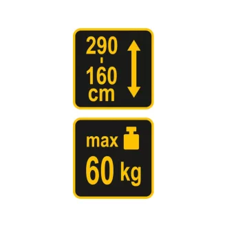 VOREL Teleskopická nosná tyč 1600 - 2900 mm 60 kg
