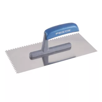   FESTA Zúbkovaná stierka 130 x 280 mm inox s plastovou rukoväťou 4 x 4 mm