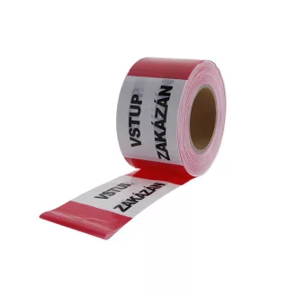   Vyznačovacia páska, červeno-biela 80 mm x 250 m s českým nápisom