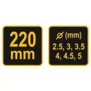 VOREL Kožené prepichovacie kliešte revolver 220 mm 2,5-5 mm