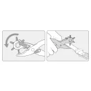 VOREL Kožené prepichovacie kliešte revolver 220 mm 2,5-5 mm