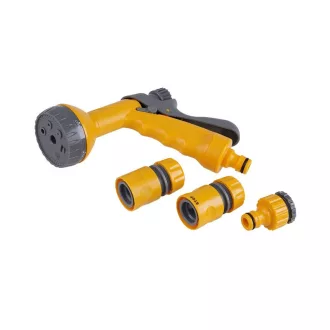 ROSA Polievacia pištoľ plastová 6 funkcií + 3 konektory