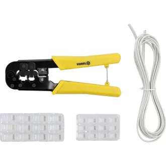   VOREL Krimpovacie kliešte pre UTP sieťové/RJ45 a telefónne/RJ11 káble