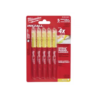   MILWAUKEE INKZALL™ Textové zvýraznenie plstené žlté (5ks)
