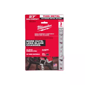   Pílový pás MILWAUKEE s rozstupom zubov 687,57 mm x 2,1/1,8 mm / 12/14TPI bimetal (3 ks)