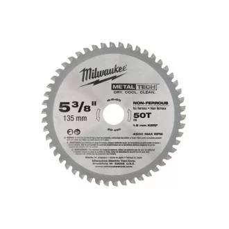  MILWAUKEE Pílový kotúč na hliník 135 x 20 x 1,6 mm / 50T