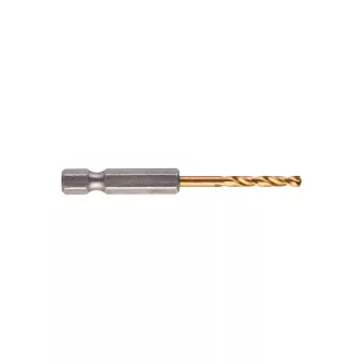   MILWAUKEE Vrták 3,0 x 65/23 mm HSS-G TiN, červená HEX - Shockwave™ (2 ks)