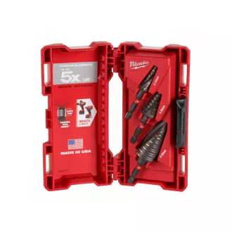   MILWAUKEE Sada stupňovitých vrtákov 3 diely 4-12 + 4-20 + 4-30