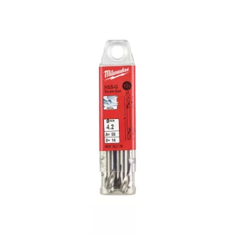   MILWAUKEE Obojstranná závitovková vŕtačka 4,2 x 55/14 mm HSS-G (10 ks)