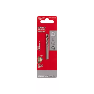   MILWAUKEE Vrták 3,0 x 61/33 mm HSS-G Co DIN 338 Red Cobalt (2 ks)
