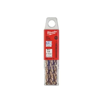   MILWAUKEE Vrták 6,0 x 93/57 mm HSS-G Co DIN 338 Red Cobalt (10 ks)