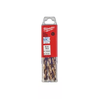   MILWAUKEE Skrutkovací vrták 10,5 x 133/87 mm HSS-G Co DIN 338 Red Cobalt (5 ks)