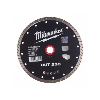   MILWAUKEE Diamantový rezací kotúč 230 x 2,6 x 10 x 22,2 mm turbo