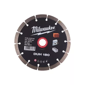   Diamantový rezací kotúč MILWAUKEE 180 x 2,4 x 10 x 22,2 mm Segmentovaný DUH