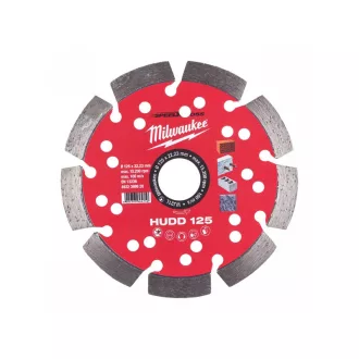   Diamantový rezací kotúč MILWAUKEE 125 x 2,6 x 10 x 22,2 mm Segmentovaný HUDD