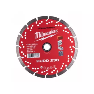   Diamantový rezací kotúč MILWAUKEE 230 x 2,6 x 10 x 22,2 mm Segmentovaný HUDD
