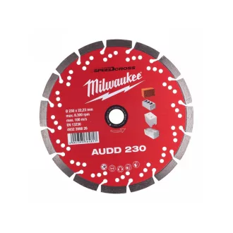   Diamantový rezací kotúč MILWAUKEE 230 x 2,6 x 10 x 22,2 mm Segmentovaný AUDD