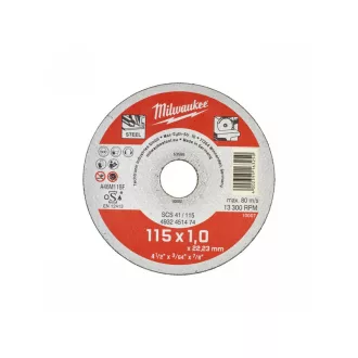 MILWAUKEE Rezný kotúč na kov 115 x 1,0 mm WSCS41
