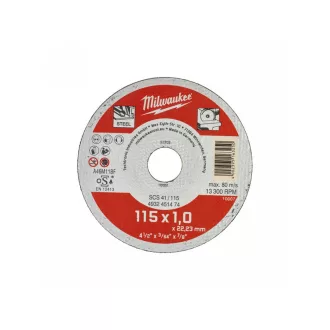   MILWAUKEE Rezný kotúč na kov 115 x 1,0 x 22,2 mm rovný SCS41 (200 ks)