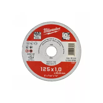   MILWAUKEE Rezný kotúč na kov 125 x 1,0 x 22,2 mm rovný SC41 (200 ks)