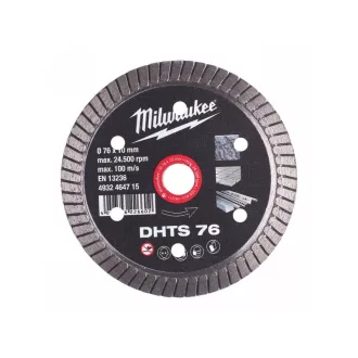   MILWAUKEE Diamantový rezací kotúč 76 x 1,0 x 5,0 x 10 mm turbo