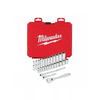   MILWAUKEE Sada nástrčných kľúčov 28 kusov 1/4" 5-15 mm
