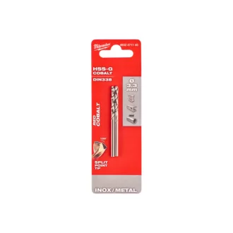   MILWAUKEE Vrták 3,3 x 67/37 mm HSS-G Co DIN 338 Red Cobalt (2 ks)