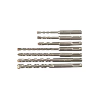  MILWAUKEE Sada vrtákov do skaly 7 r. obojstranná SDS-Plus (5/6/8 x 110 mm; /6/8/10/12 x 160 mm) Štandard
